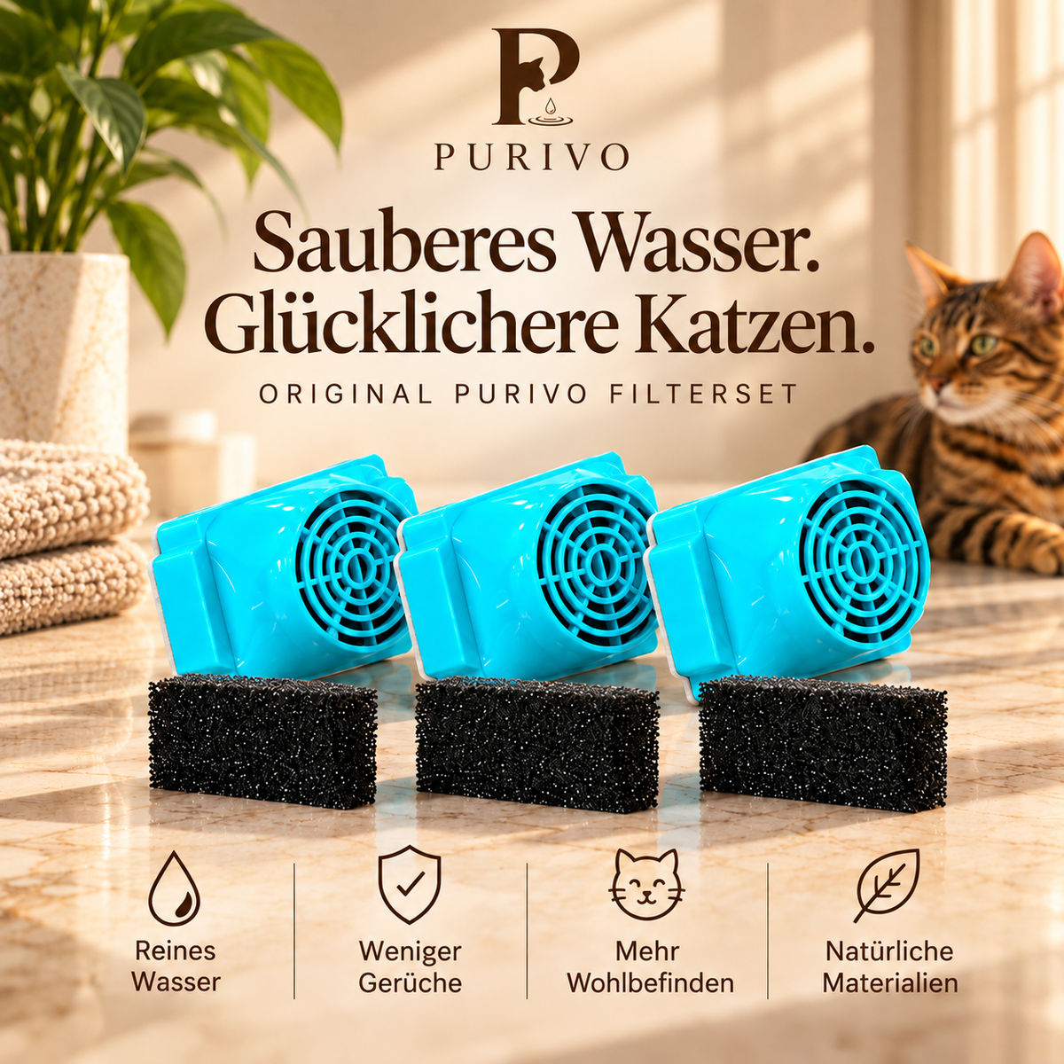 Purivo Ersatzfilter - 3er-Pack