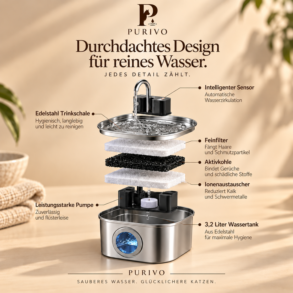Purivo Trinkbrunnen - Comfort